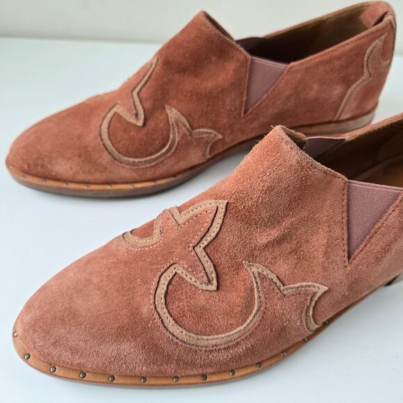 Freda Salvador NEW Chelsea Loafer Suede Leather Oxford Western Womens Size 5 - Picture 5 of 16